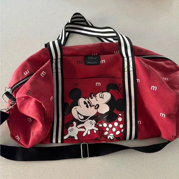 Disney Loungefly Mickey and Minnie Duffle Bag - Like New! - Picture 3 of 7